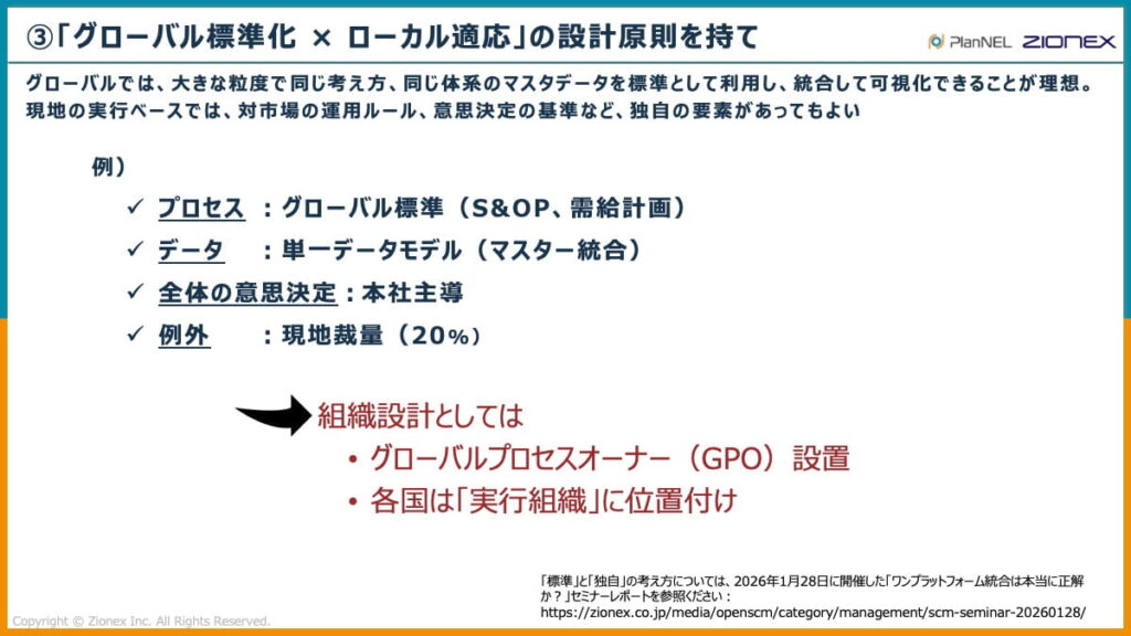 グローバル標準化×ローカル対応の設計原則を持て
